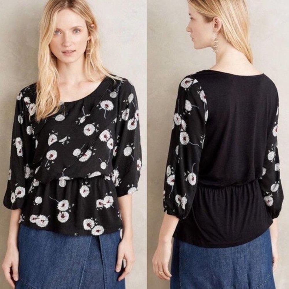 Anthro Wished Blooms Top